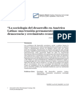 La Sociología Del Desarrollo en América Latina: Una Tensión Permanente Entre Democracia y Crecimiento Económico