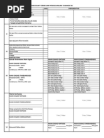 Checklist Data Fuel System