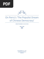 On Perry's The Populist Dream of Chinese Democracy' - Bright Mhango