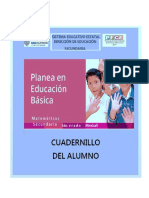 Cuadernillo de Trabajo para El Alumno Segundo PLANEA 2017-2018