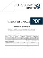 8.2.4 - JSL QMS QP 14 Hydrotest - Procedure