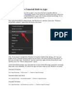 Use PowerShell To Uninstall Built Windows 10