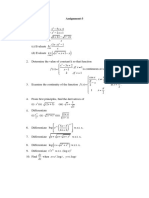 Assignment-3 - Limit, Continuity and Differentiation