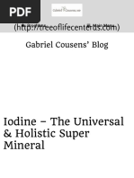 Iodine - The Universal and Holistic Super Mineral - Dr. Gabriel Cousens