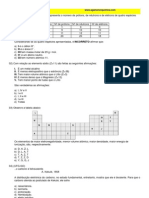 Exercícios Desafio de Química - Profº Agamenon Roberto