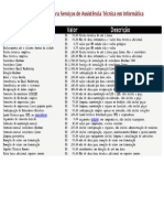 Tabela para Servicos de Informatica PDF