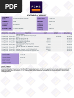 11 Aug 2019 To 18 Aug 2019 FCMB Statement