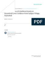 A Study of Status of Livelihood Assets A