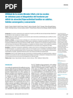 Utilidad de La Escala Wender-Utah y de Las Escalas de Síntomas para El TDAH en Adultos PDF