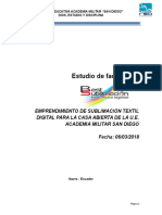 Estudio de Factibilidad Sublimacion Tectil