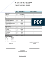 Hasil Evaluasi Belajar Santri Aic