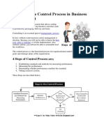 4 Steps in The Control Process in Business Management