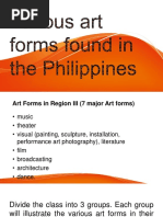 Various Art Forms Found in The Philippines