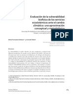 Vulnerabilidad Biofísica de Los Servicios Ecosistémicos Ante El Cambio Climático