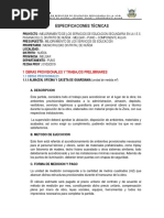 Especificaciones Tecnicas Colegio PDF