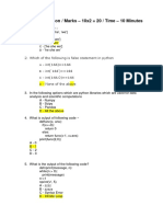 Python MCQ-10 (Ques)