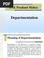 Departmentation