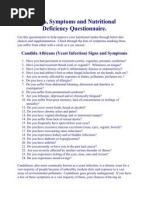 Sign Symptoms Deficiency Questionnaire