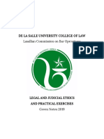 DLSU 2019 - Legal and Judicial Ethics - Green Notes PDF