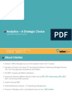 Analytics - A Strategic Choice: Opportunity Introduction Document