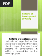 Patterns of Development in Writing