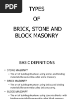 2 (A) - Types of Stone, Brick and Block Masonry