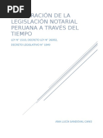 Comparación de La Legislación Notarial Peruana A Través Del Tiempo