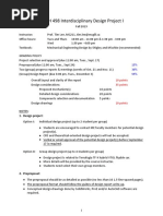 MECH 498 Course Outline (Fall 2019)