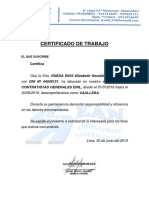 Certificado de Trabajo