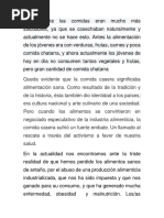 Antiguamente Las Comidas Eran Mucho Más Saludables