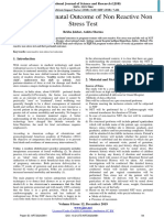 A Study of Perinatal Outcome of Non Reactive Non Stress Test