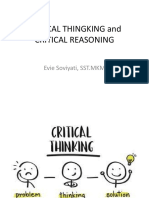 CRITICAL THINGKING and CRITICAL REASONING