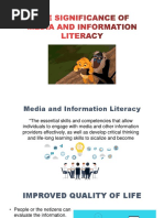 The Significance of Media and Information Literacy