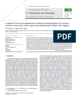 A Simple UV-Vis Spectrophotometric Method For Determination of B-Carotene