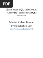 Error Based SQL Injection in Order by Clause (MSSQL) PDF