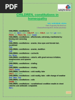 Children Constitution in Homeopathy