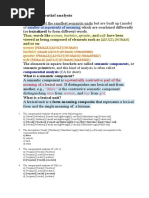 Componential Analysis and Examples