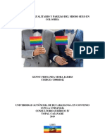 Ensayo Sobre El Matrimonio Igualitario y La Union de Hecho de Parejas Del Mismo Sexo en Colombia