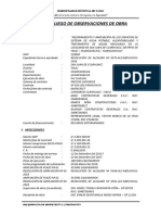 Acta de Pliego de Observaciones de Obra