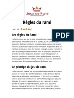 Les Règles Du Rami Sur Jeux de Rami