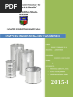 Ensayo en Envases Metalicos y Sus Barnices