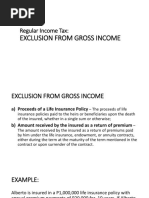 Exclusion of Gross Income