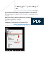 How To Reset Inkpad Using Epson Adjustment Program