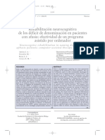 Rehabilitación Cognitiva de Déficit de Denominación en Pacientes Con Afasia