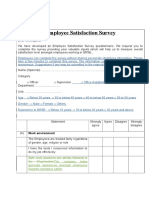 Employee Satisfaction Survey Form