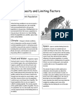Carrying Capacity and Limiting Factors Activity