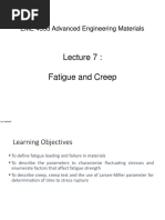 Lecture 7 Fatigue and Creep