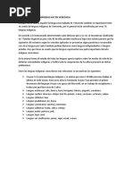 Cuantas Lenguas Indígenas Hay en Venezuela