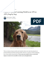 Deploy A Machine Learning Model As An API On AWS, Step by Step