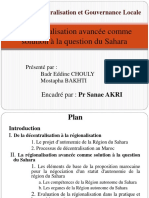 4 - La Régionalisation Avancée Comme Solution À La Question - FINALISE